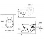 Унитаз подвесной Villeroy&Boch Subway 2.05614R001 + 9M78S101